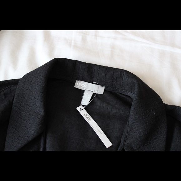 Black Short Wrap Dress - Picture 2 of 3